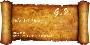 Göbl Upor névjegykártya